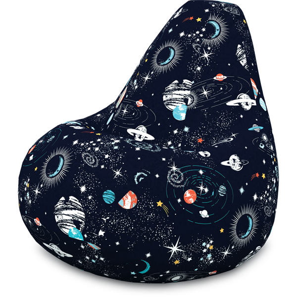 Кресло-мешок «Груша», XXL, Космос Анфас