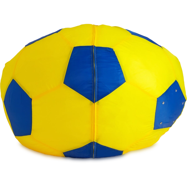 Кресло-мешок «Мяч», XL, Жёлтый и синий Сзади