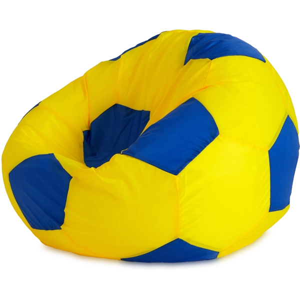 Кресло-мешок «Мяч», XL, Жёлтый и синий Изометрия