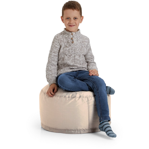 Пуфик «Таблетка», бежевый